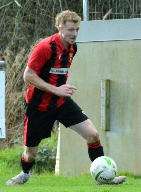 Rhys Dalling came off the bench to score twice for Goodwick United at Tenby Rhys Dalling came off the bench to score twice for Goodwick United at Tenby